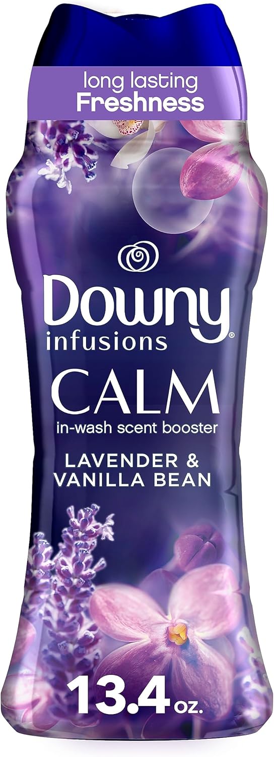 Downy Infusions In-Wash Laundry Scent Booster Beads, CALM, Soothing Lavender and Vanilla Bean, 13.4