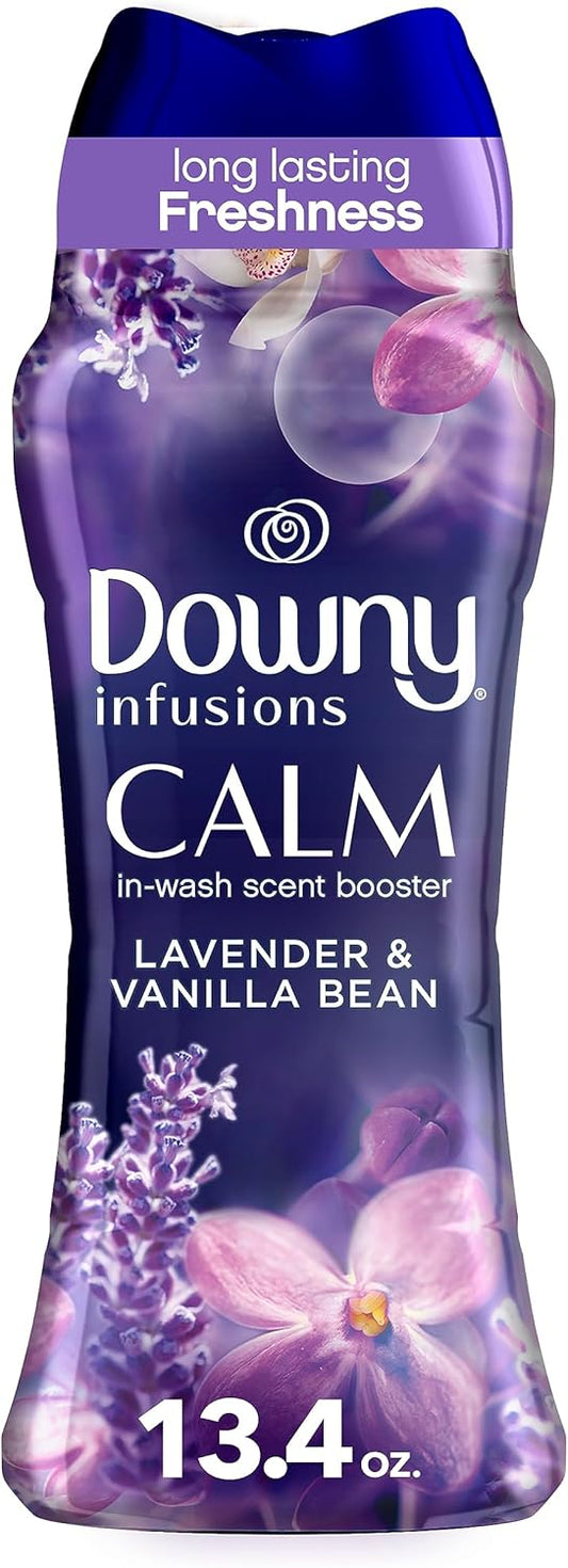 Downy Infusions In-Wash Laundry Scent Booster Beads, CALM, Soothing Lavender and Vanilla Bean, 13.4