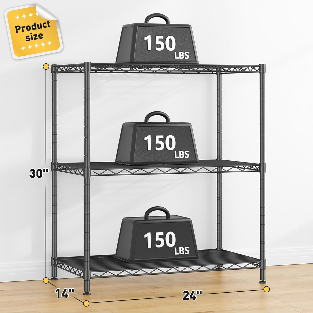Storage Shelves Adjustable Wire Shelving Metal Wire Rack Shelving Unit Storage Shelf for Kitchen