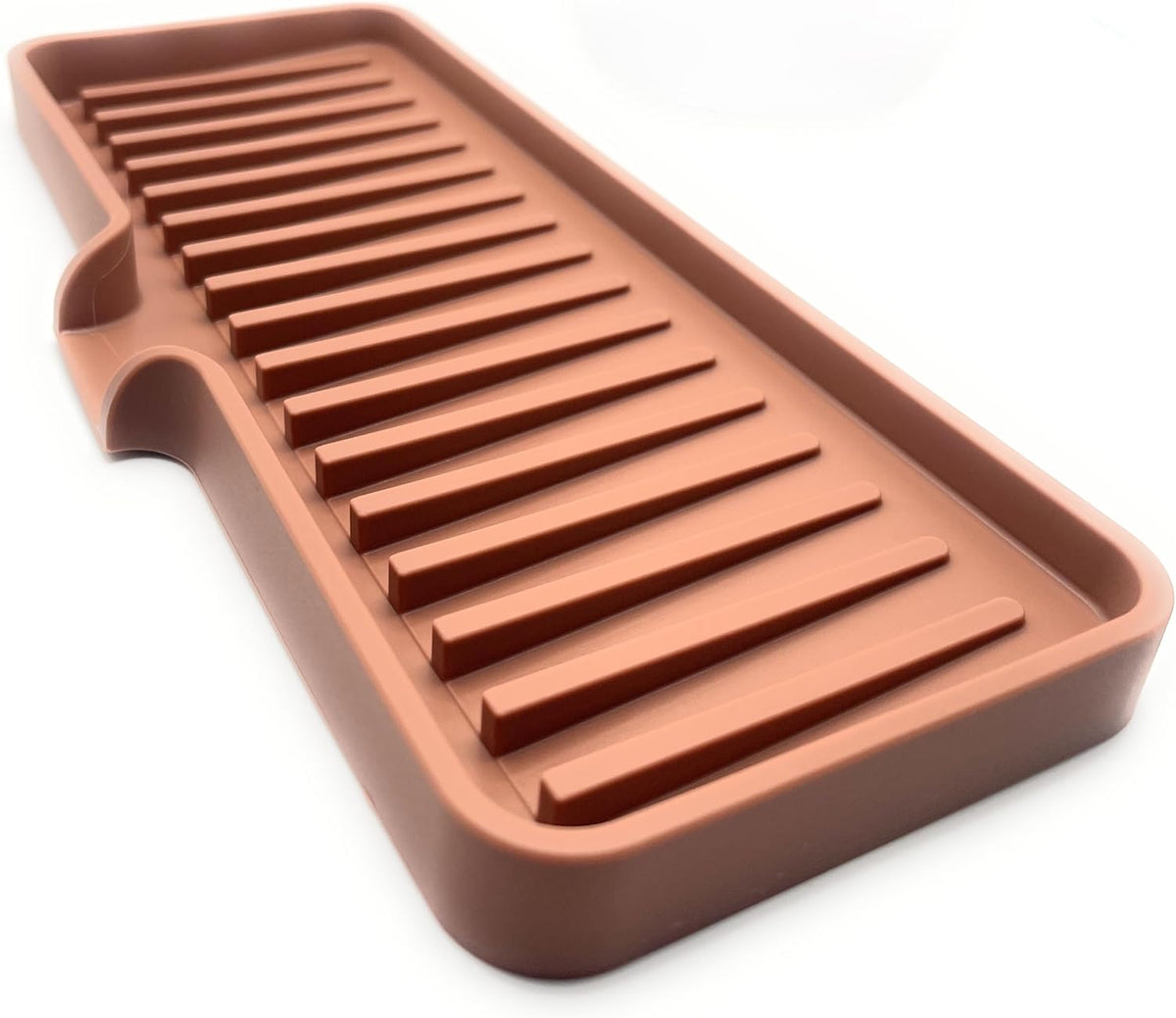 Happitasa Silicone Soap Dish Tray and Sponge Holder with Drain Chute | Bathroom and Kitchen Sink
