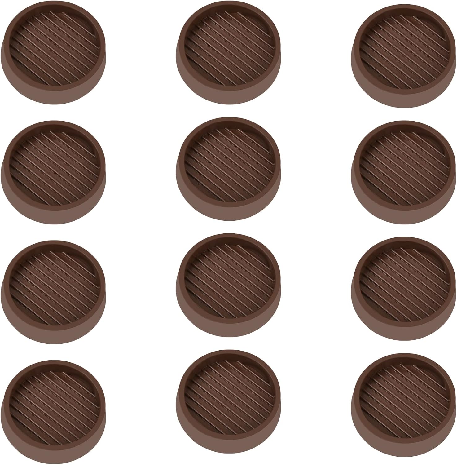 2X2 Round Rubber Caster Cups, Non Slip Furniture Pads, Anti-Slip Gripper, Anti Skid Furniture Feet