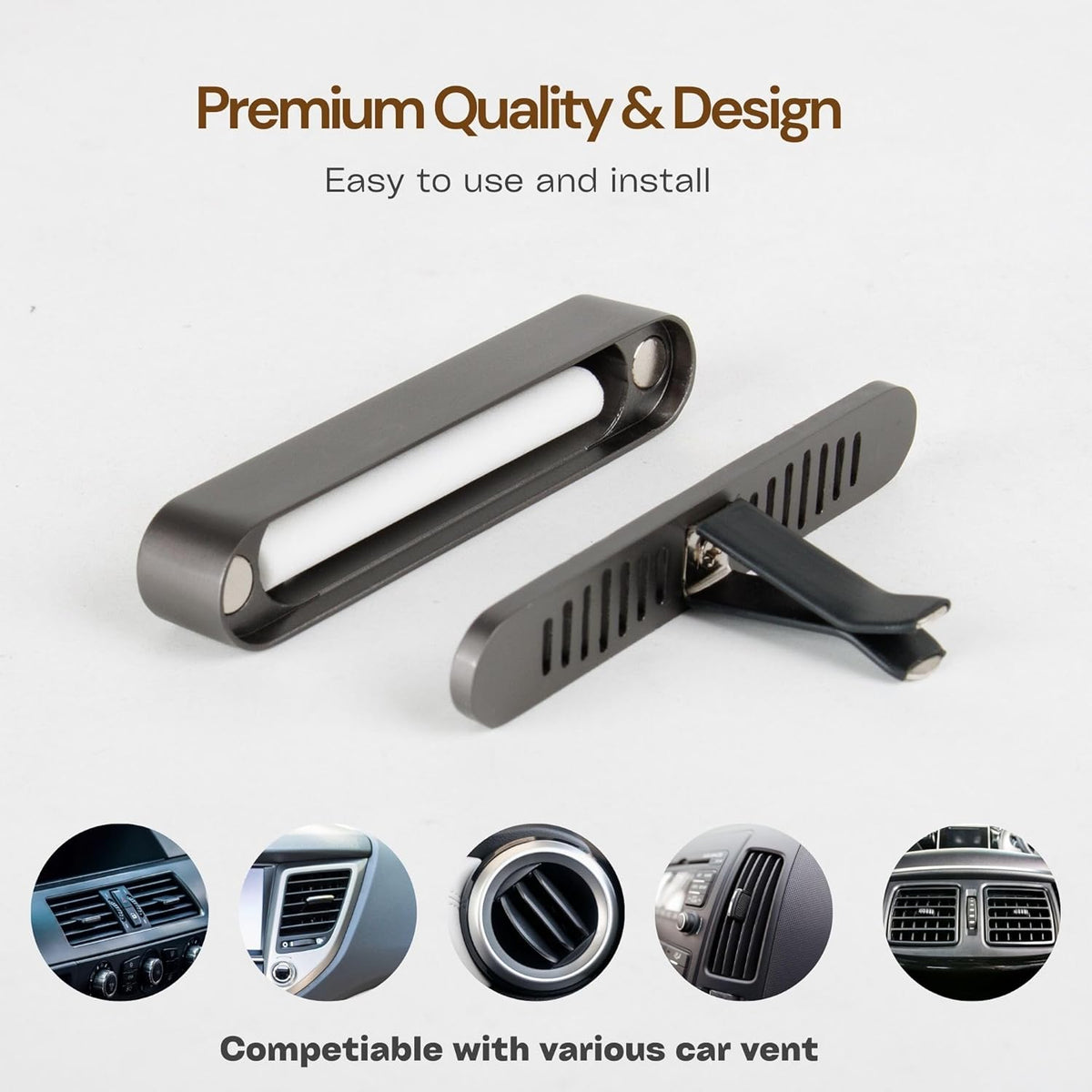2 Packs Car Air Freshener Diffuser, Essential Oil Diffusers Vent Clip, Perfume Diffuser with 6