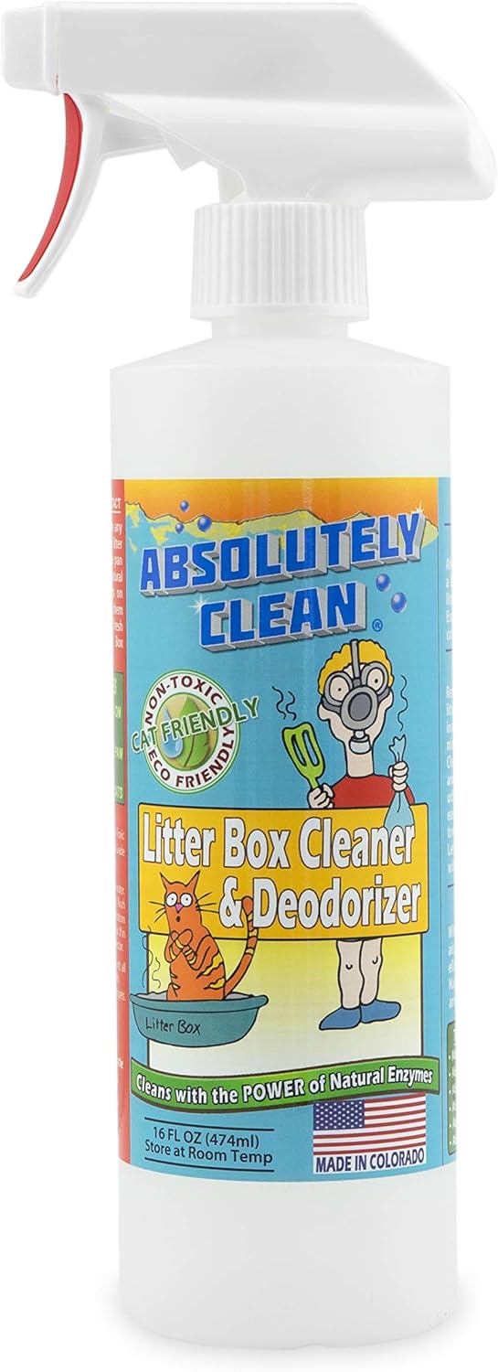 Absolutely Clean Litter Box Cleaner and Odor Eliminator, Eliminate Odors Quickly, Neutralizes Urine