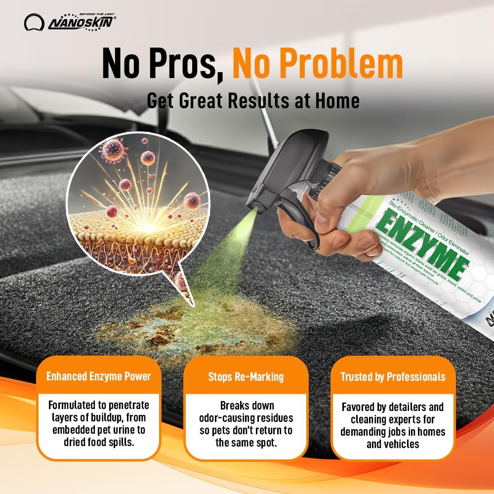 Nanoskin ENZYME Multi-Purpose Cleaner & Odor Eliminator 5 Gallon - Removes Complex Organic Stains