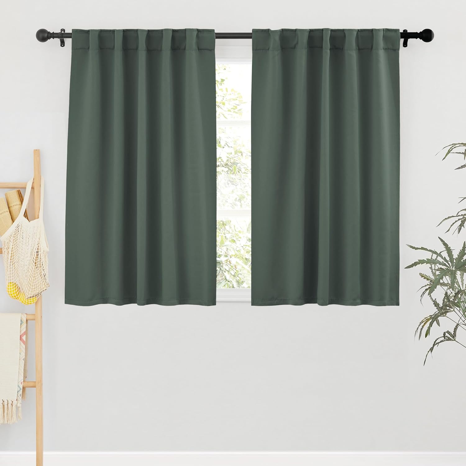 RYB HOME Blackout Curtains 54 inches Long - Thermal Insulated Privacy Spring Drapes for Kids