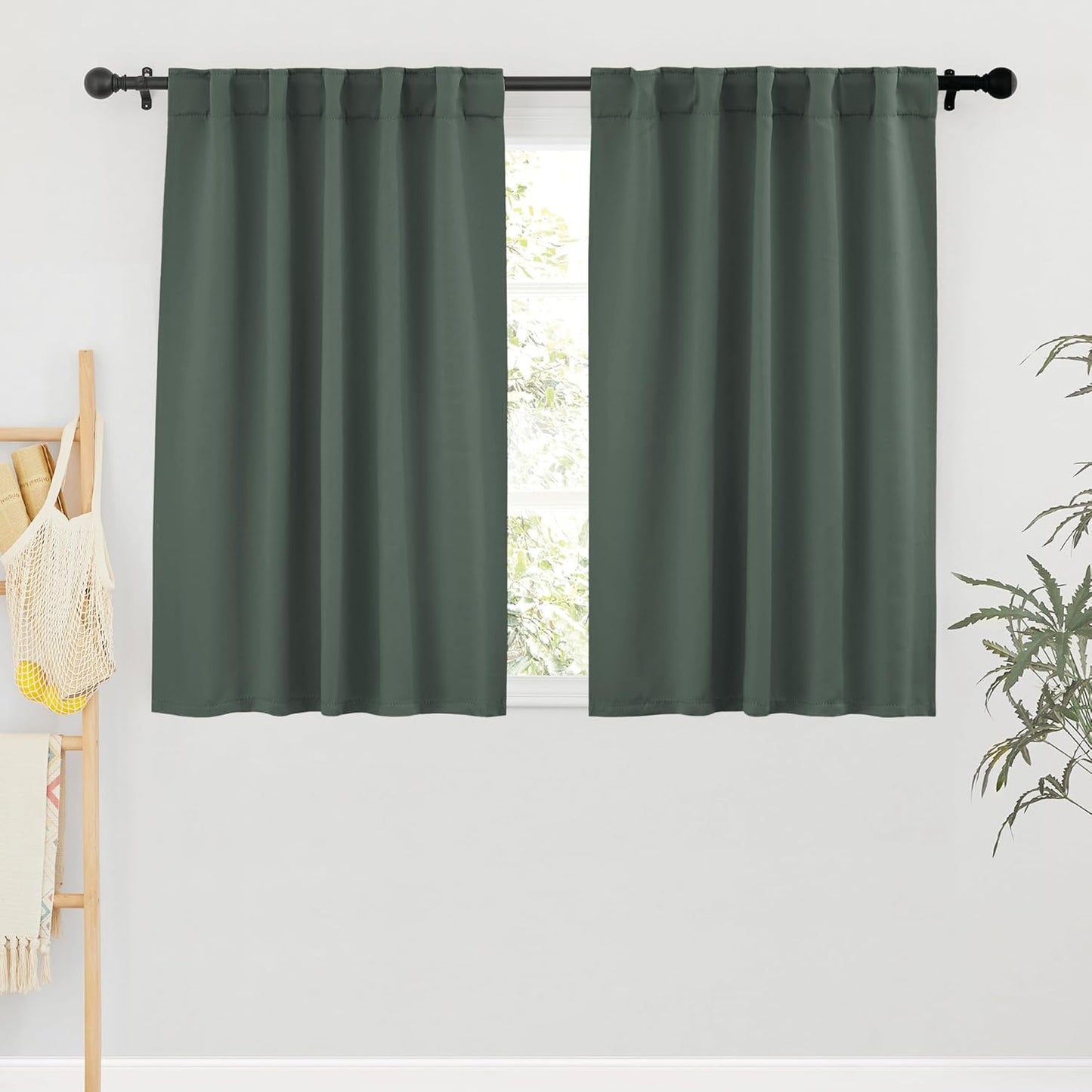 RYB HOME Small Window Curtains Blackout, Privacy Thermal Insulating Drapes for Bedroom Bathroom