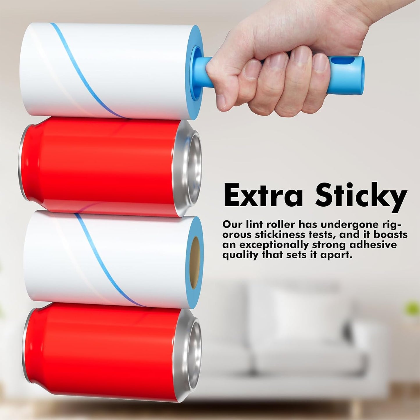 Lint Rollers for Pet Hair Extra Sticky, 1200 Sheets Mega Value Set Lint Rollers for Pet Hair