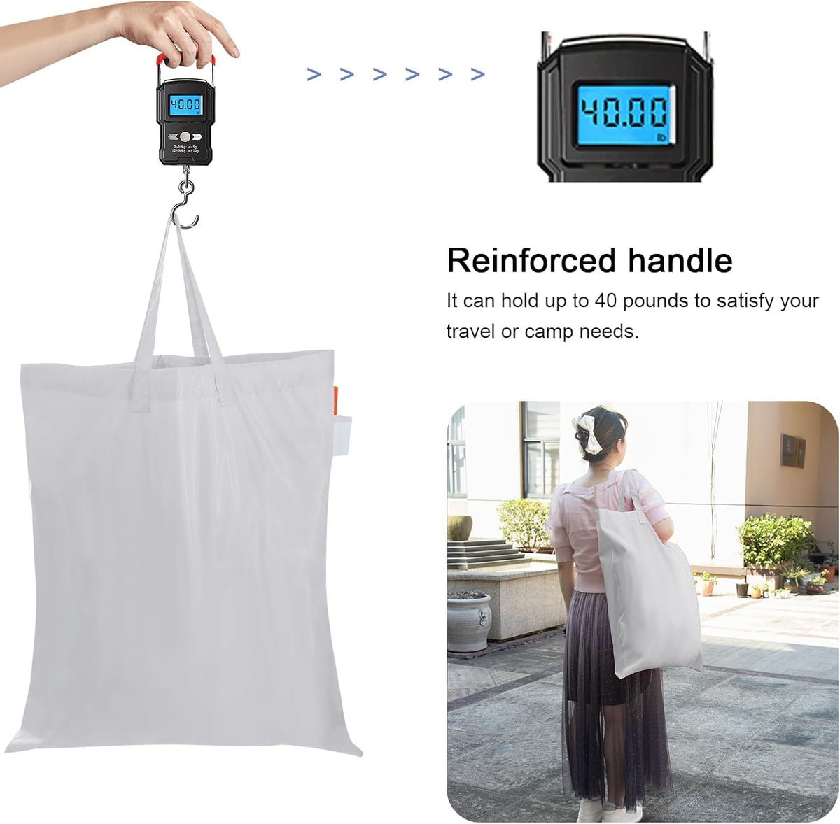 Polecasa Small Heavy Duty Laundry Bag with drawstring closure and Reinforced Handles, Easy to Carry
