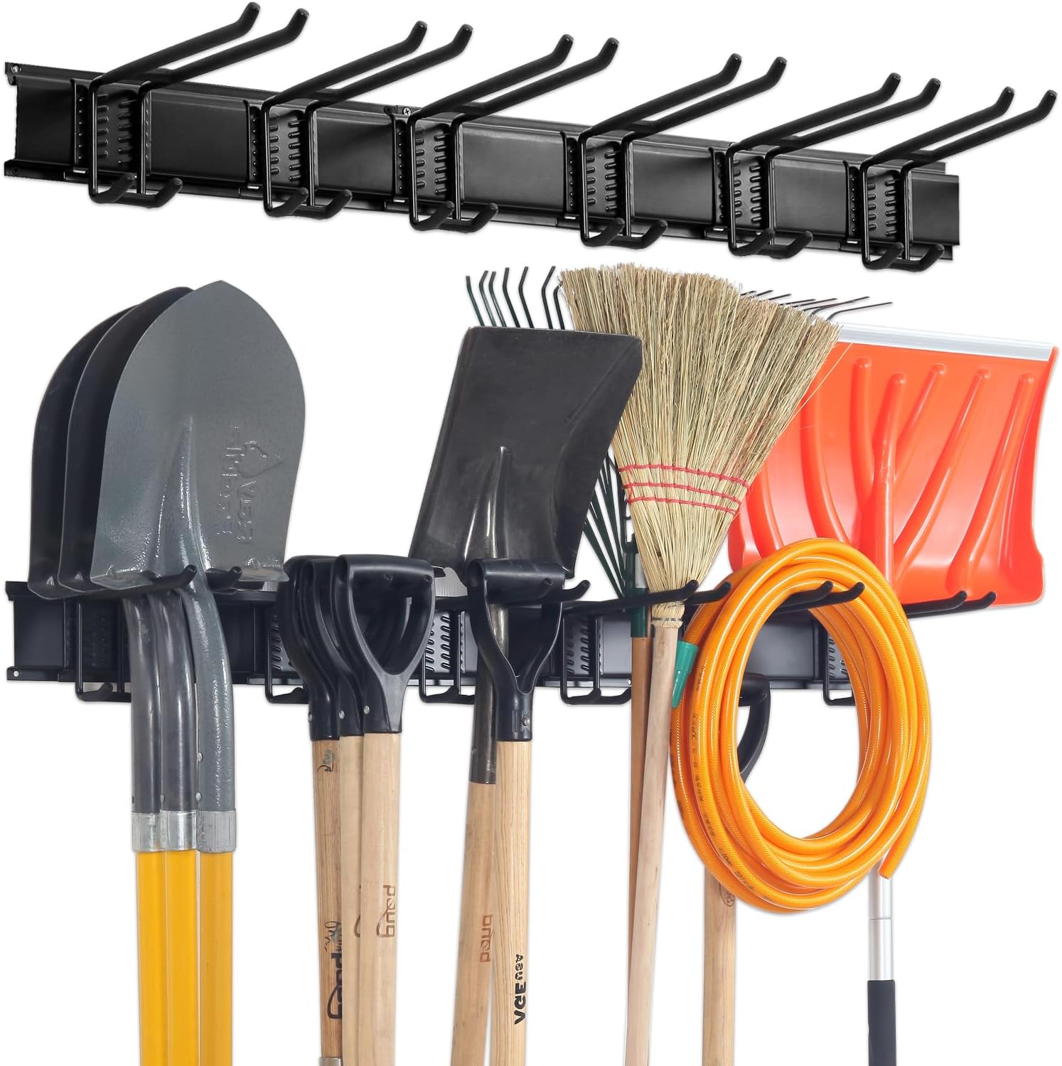 Wall Mount Tool Storage Rack, Garage Organization, Heavy Duty Garage Storage Tool Organizer, Garden