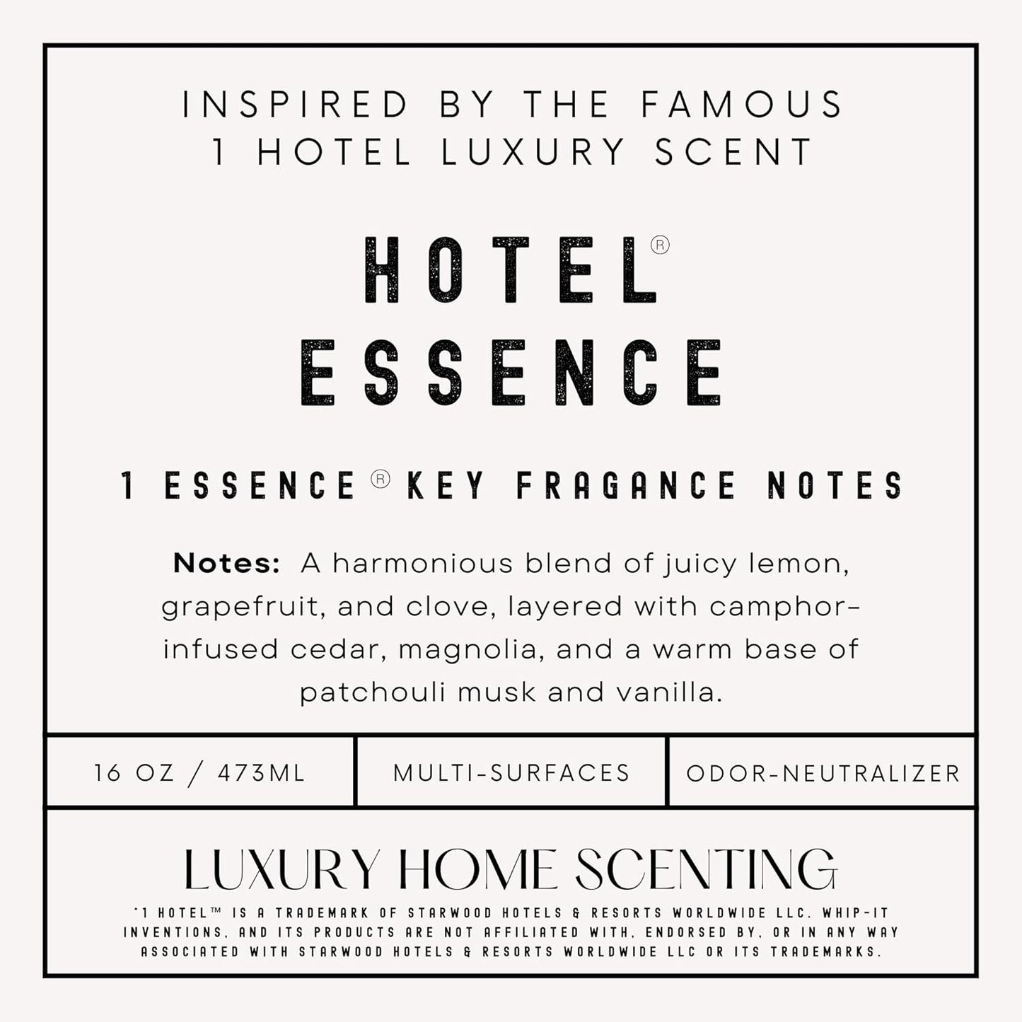 Hotel Essence Cleaner: Plant-Based Multi-Surface Cleaner & Odor Neutralizer, 16 oz, Leather