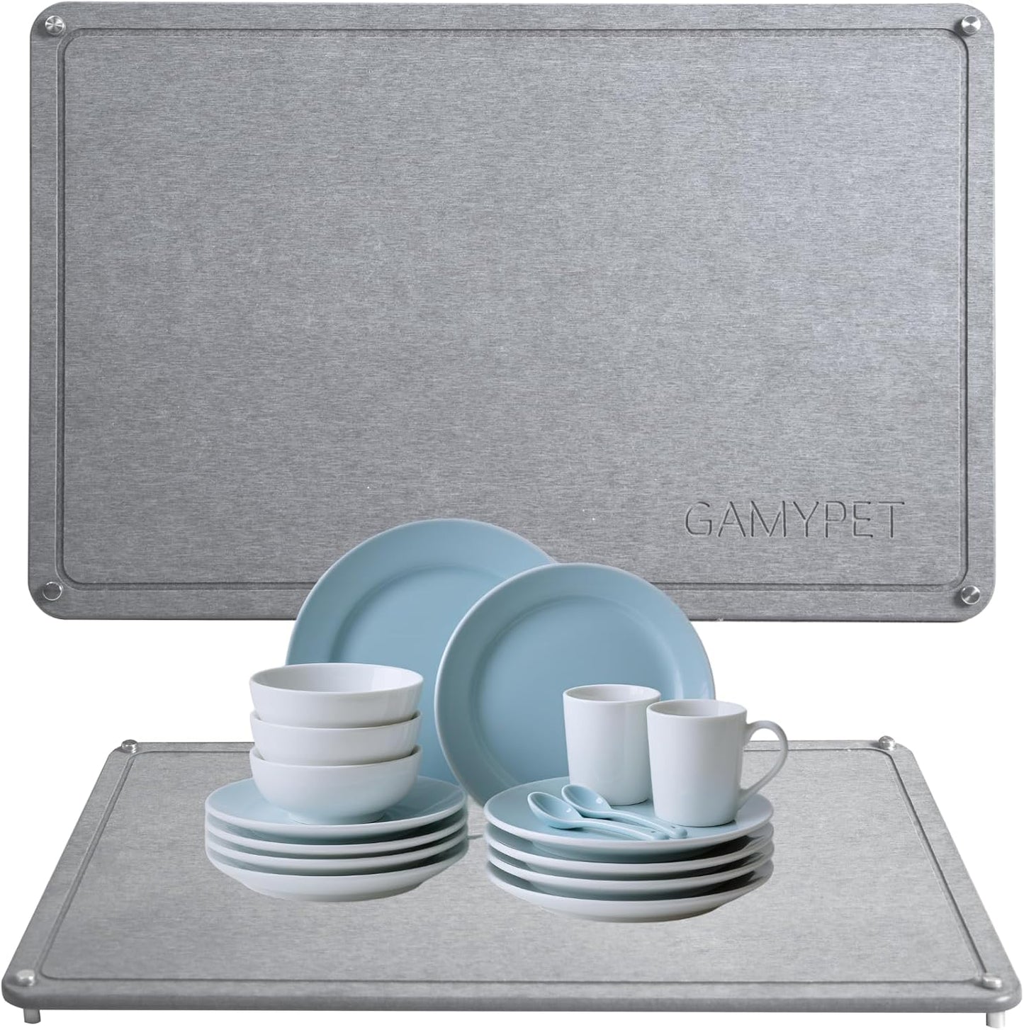 Stone Dish Drying Mat 24"×16" Large Diatomaceous Earth Dishes Quick Dry Pad for Kitchen Counter