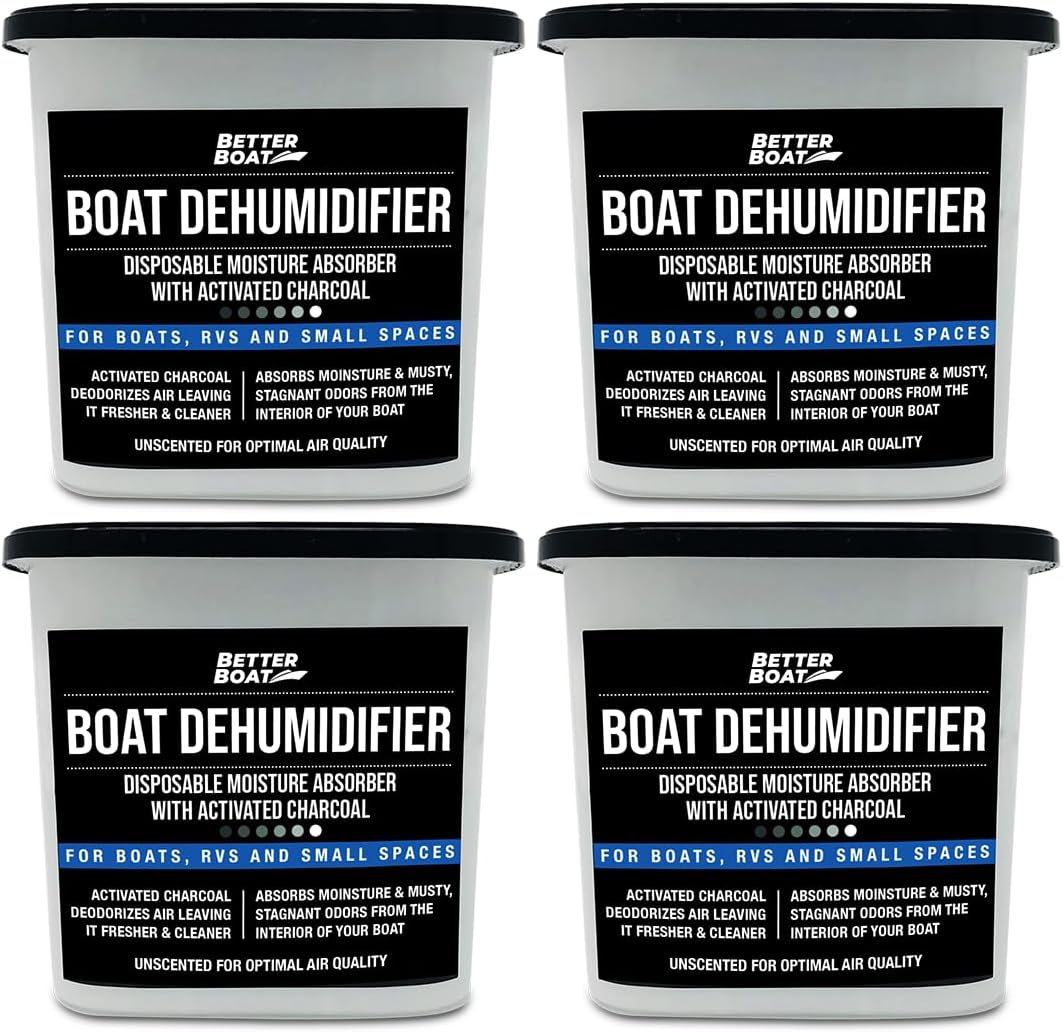 Moisture Absorber and Boat Dehumidifier, Charcoal Odor Remover for Damp Smell and Humidity