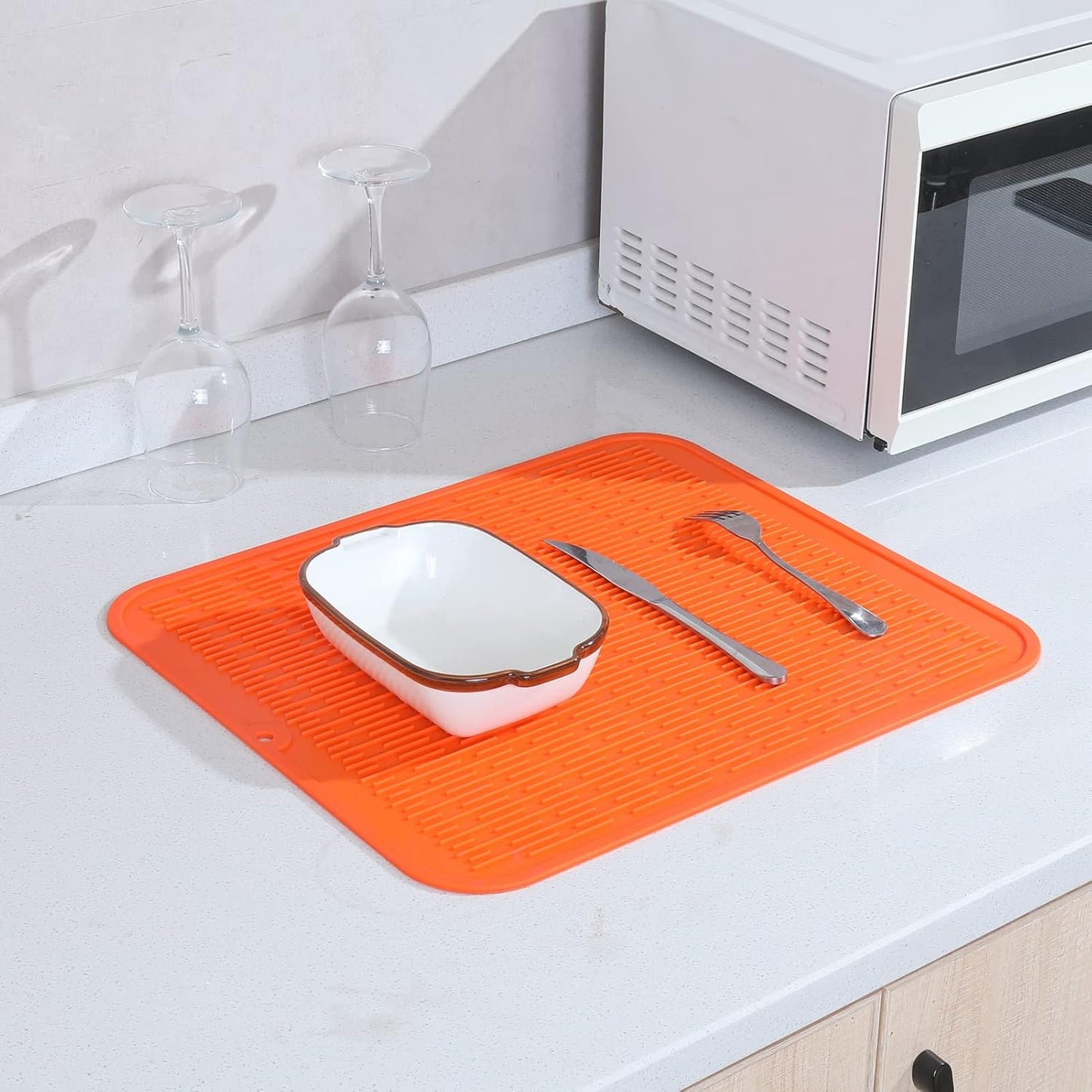 Silicone Dish Drying Mat for Multiple Usage,Easy clean,Eco-friendly,Heat-resistant Silicone Mat for