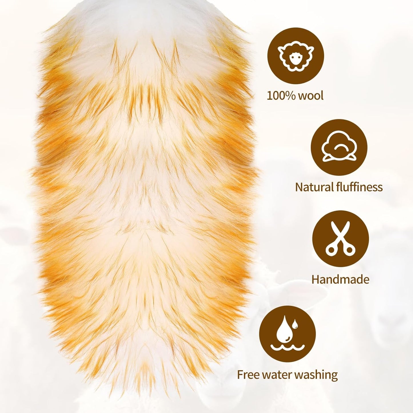 Feathers Duster,Long Telescoping Lambswool Dusters with Stainless Steel Extension Pole Up to 87.8"