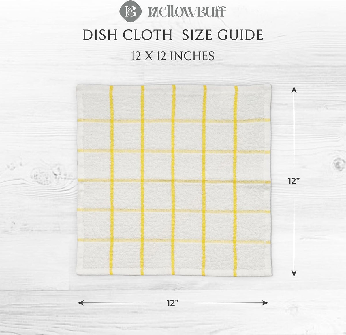 100% Cotton Terry Dish Cloth & Dish Towel, 6 Pack, Super Soft and Absorbent Kitchen Towels, Perfect