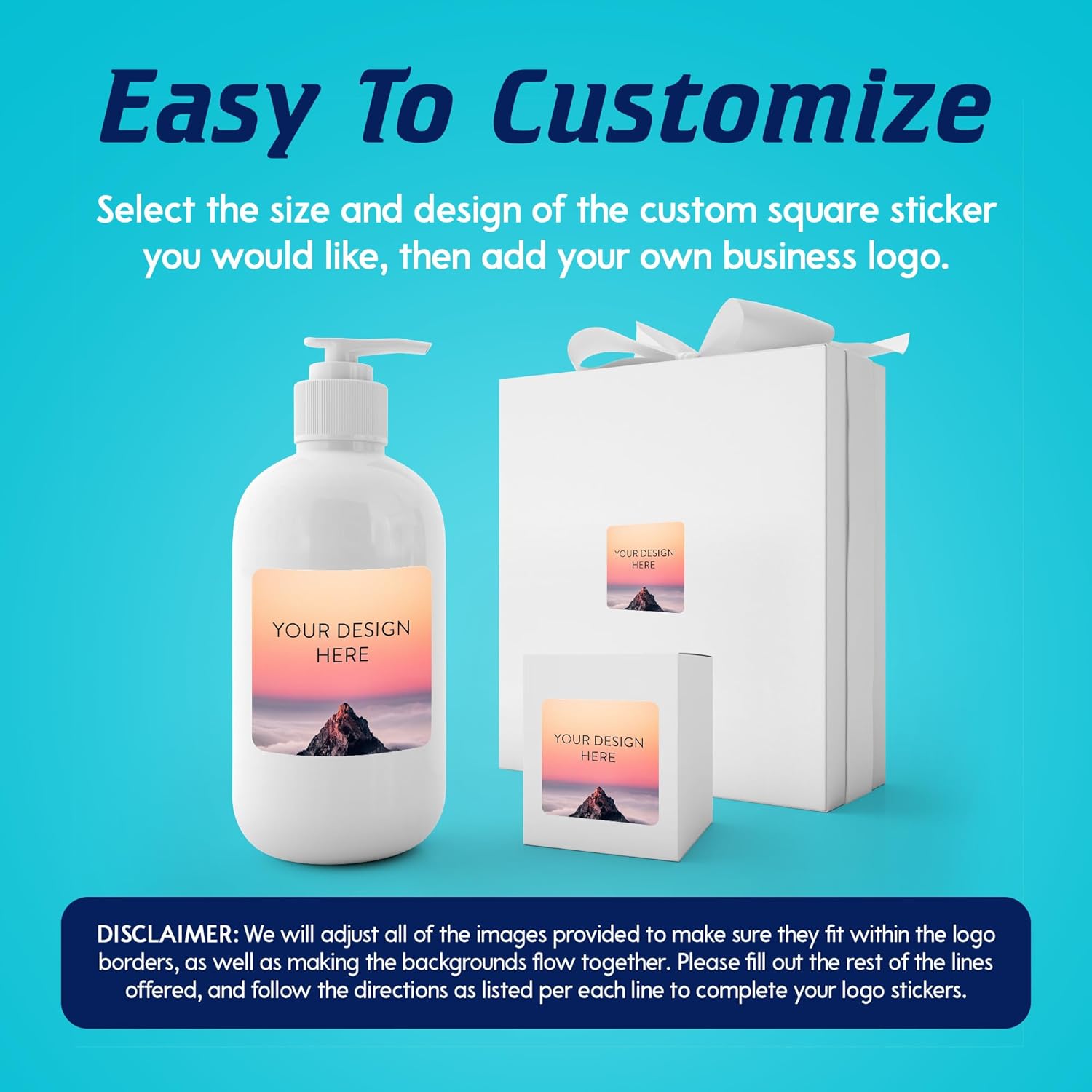 100 Custom Vinyl Stickers - Upload Your own Image, Text, Design, Logo - Personalized Logo Labels