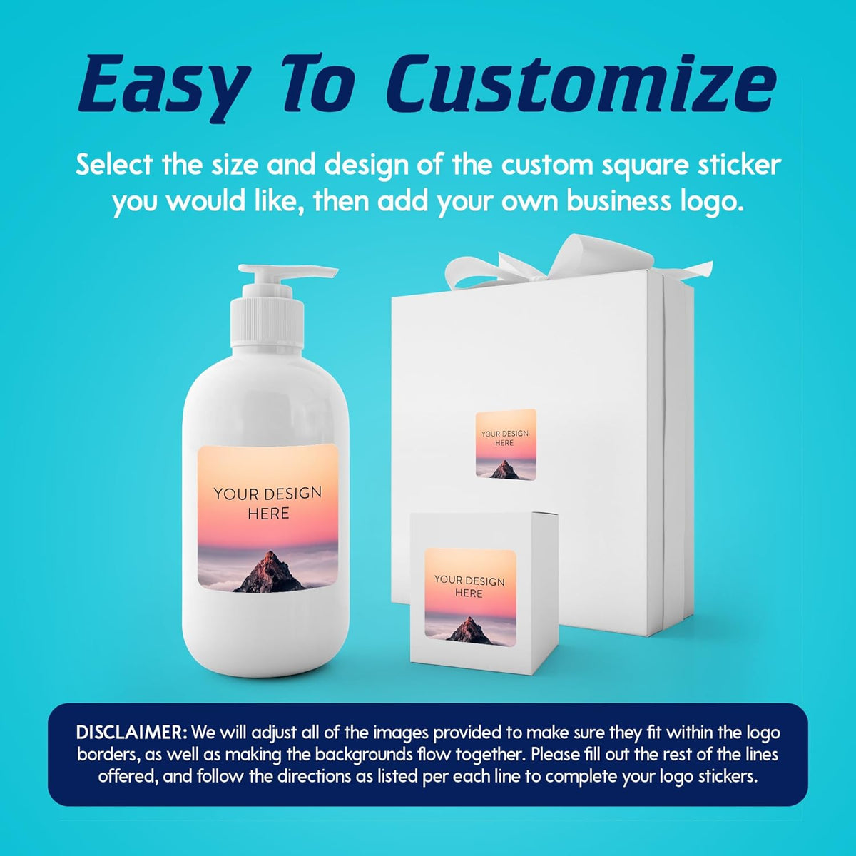 100 Custom Vinyl Stickers - Upload Your own Image, Text, Design, Logo - Personalized Logo Labels