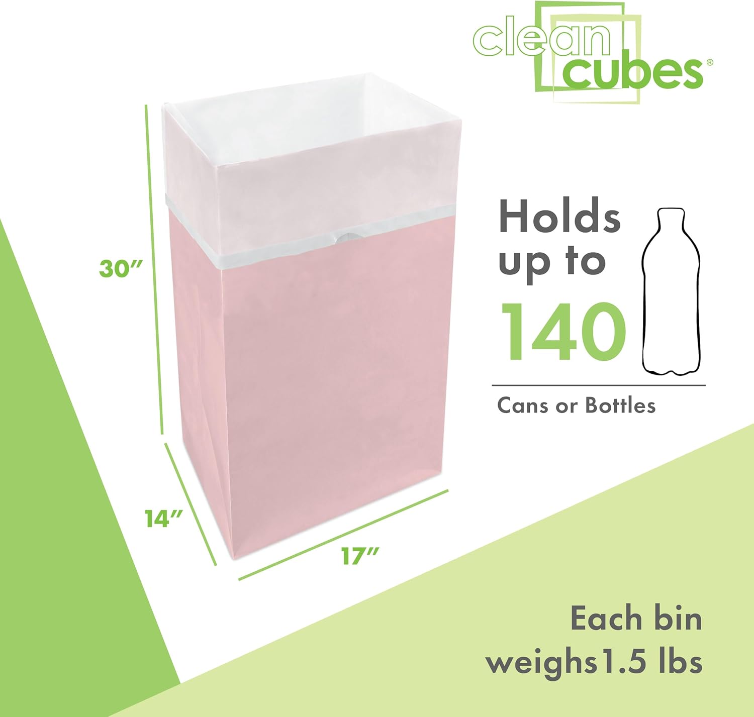 30 Gallon Disposable Pop-Up Trash Cans (3-Pack) with Fitted Bags – Foldable Garbage & Recycling