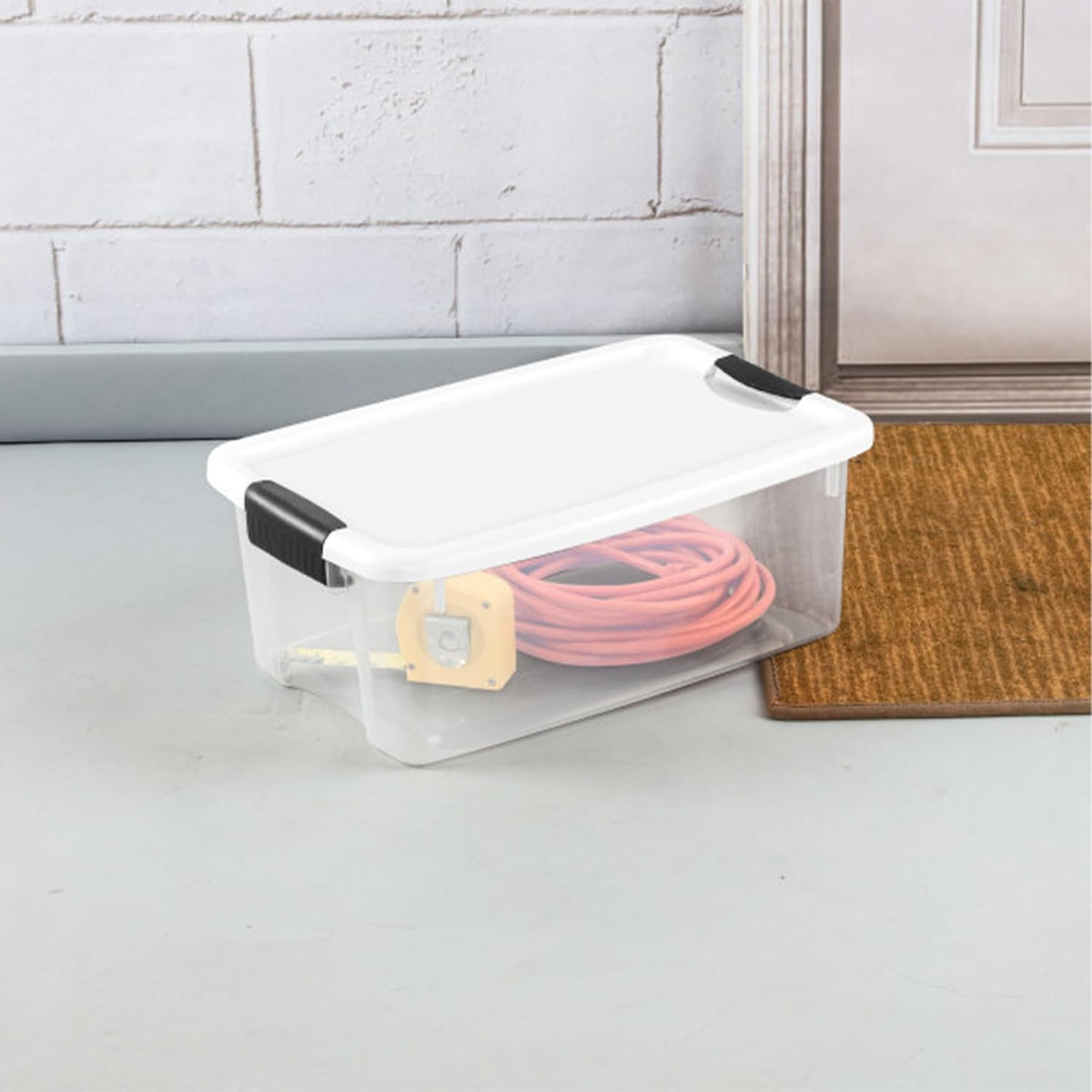 Sterilite 18-Pack Ultra Latching Box, Storage Bins with Lids, Clear Plastic, 18 Quart - Heavy-Duty
