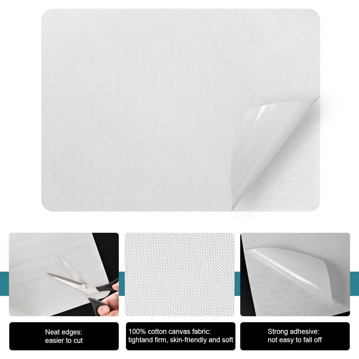 J.CARP 2Pcs Linen Repair Patches, Large Self-Adhesive Fabric Patch for Sofas, Couch, Furniture, Car