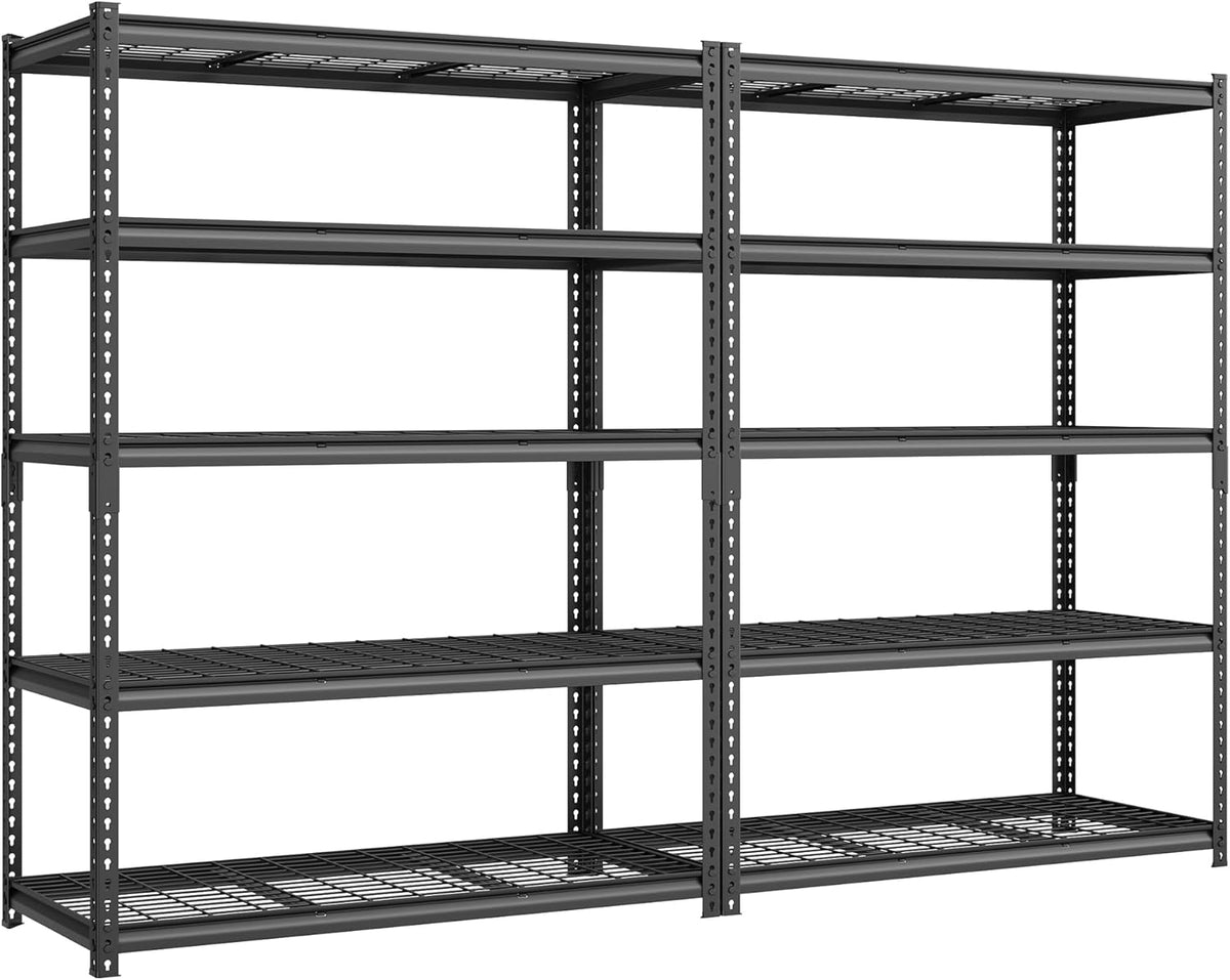 SONGMICS 5-Tier Storage Shelves, Heavy-Duty Garage Shelving, Adjustable Shelving Unit, Steel Shelf