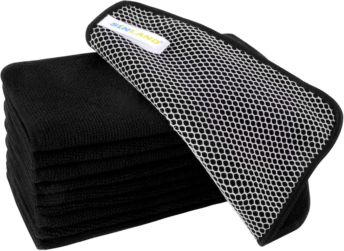 SINLAND Microfiber Dish Cloth for Washing Dishes Dish Washing Rags Best Kitchen Washcloth Cleaning
