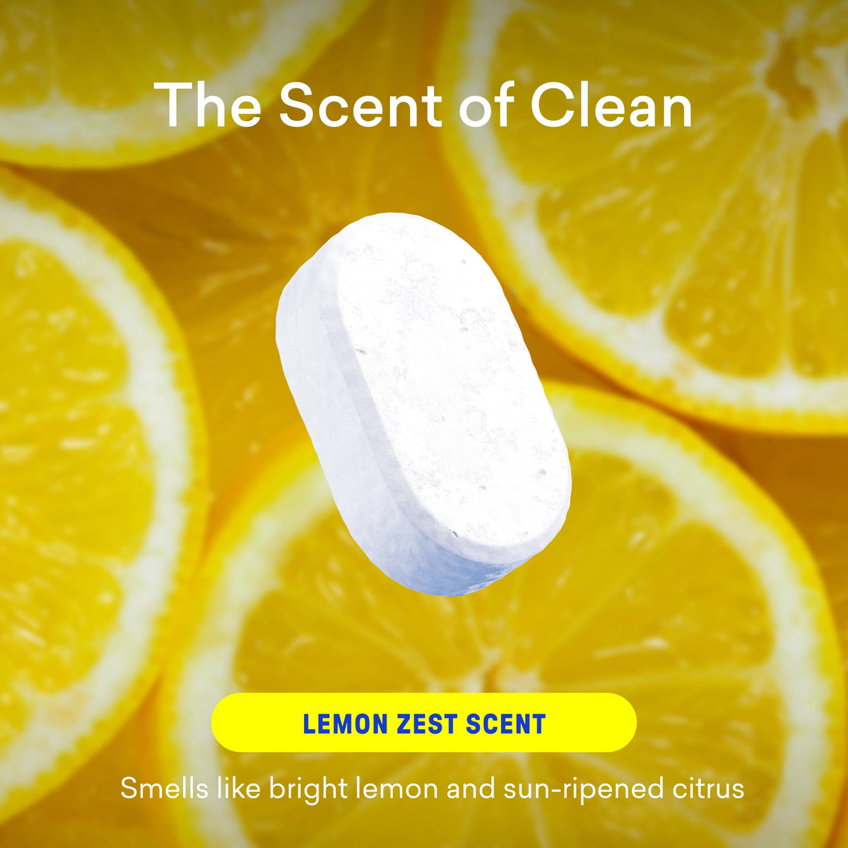 BLUELAND 100% Plastic-Free Dishwasher Detergent Tablets, 60ct, Lemon Zest