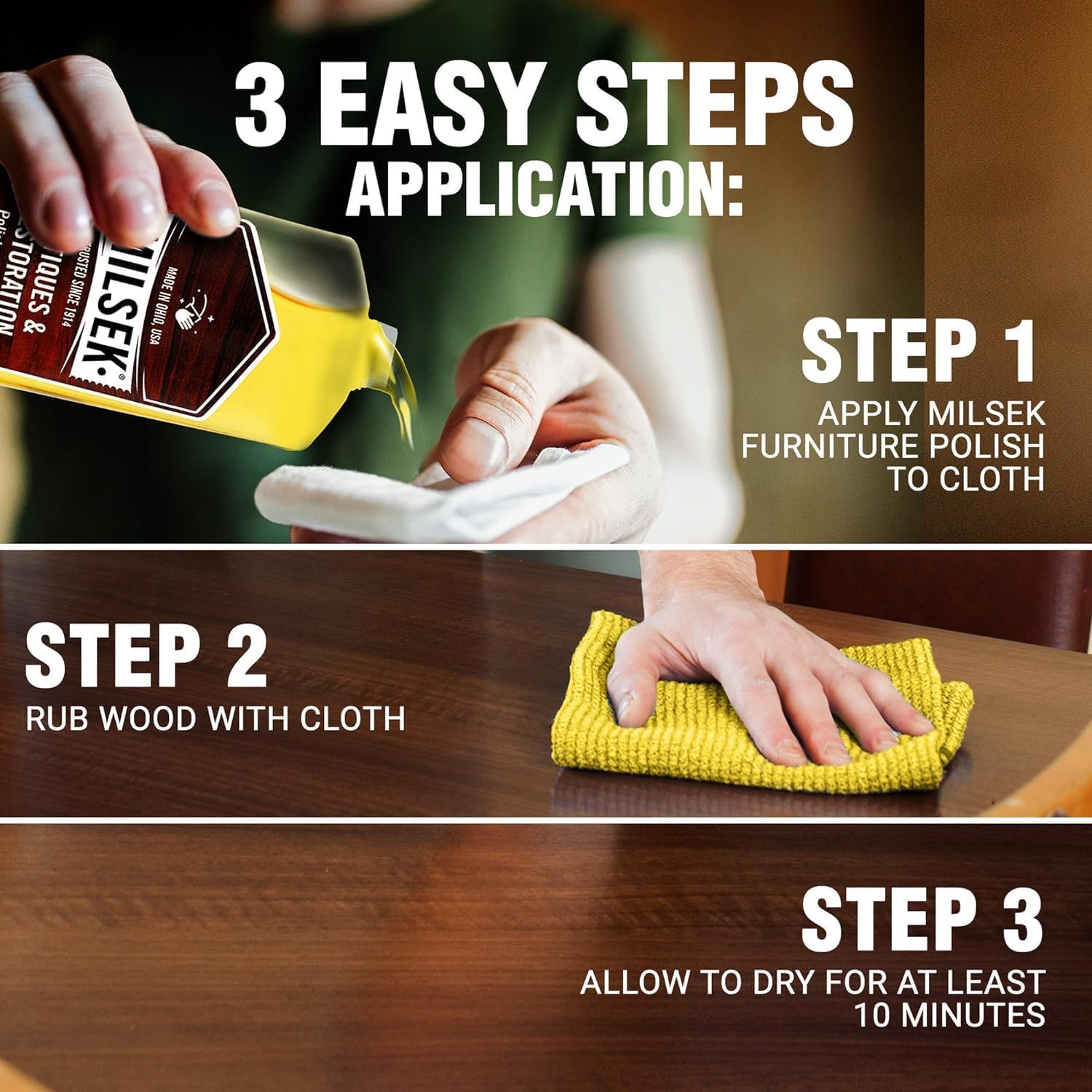 Milsek Antiques & Restoration Polish & Cleaner - Home Essential Cleaning Supplies for Home