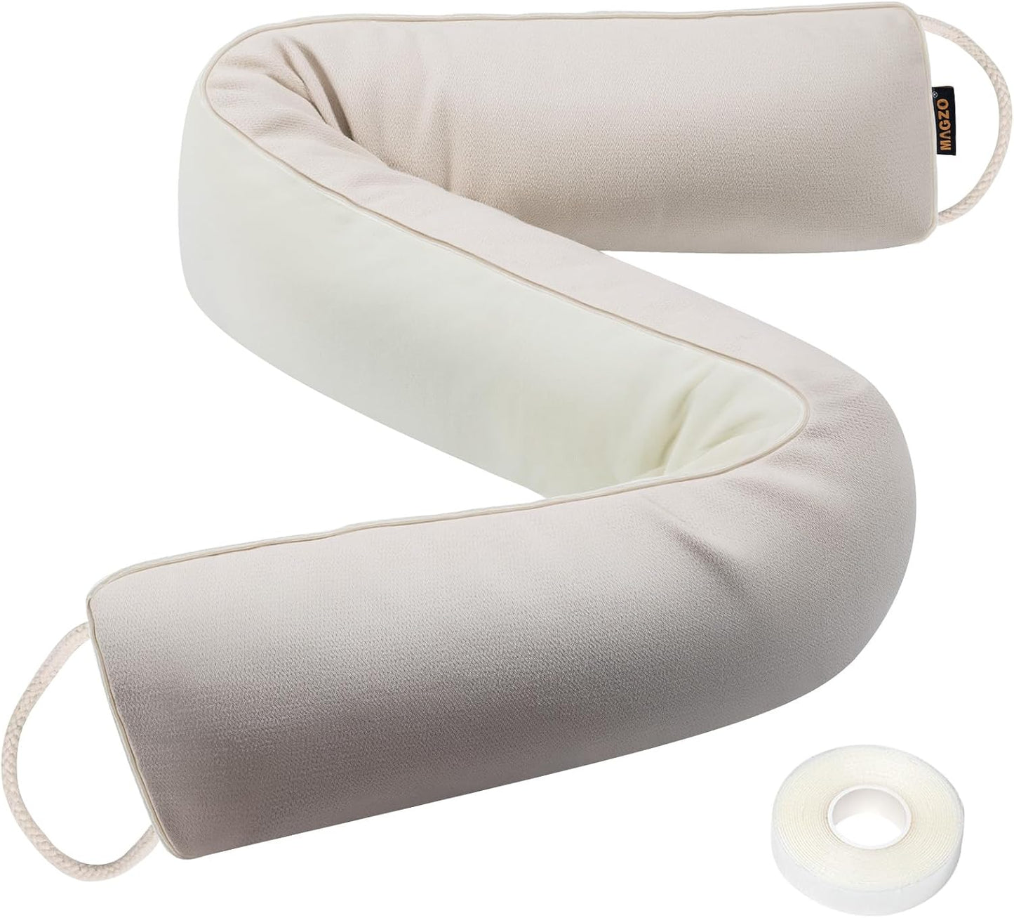 MAGZO Door Draft Stopper 36 Inch-Beige, Under Door Draft Blocker Air Stopper Door Bottom Insulation