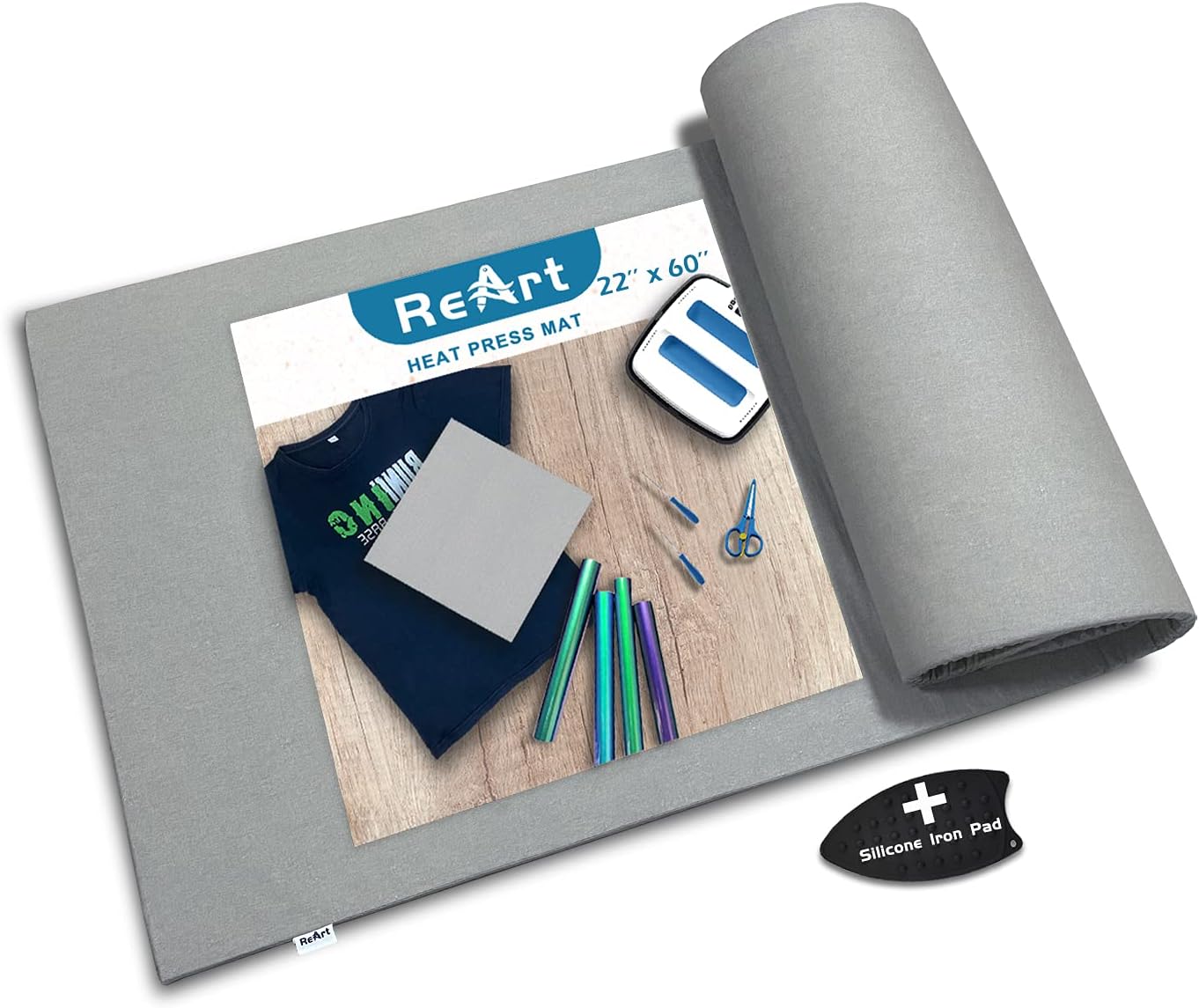ReArt Ironing Board Cover Table Mat Heat Pressing Mat Pad 22" x 60" - Appliable for Heat Pressing