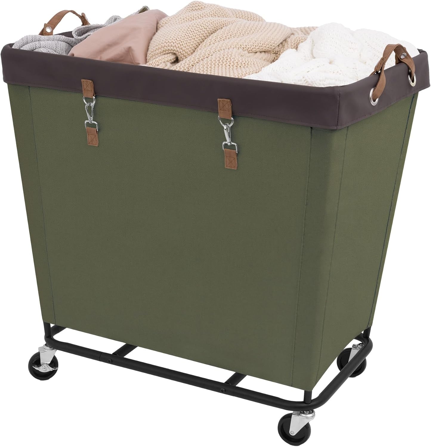 StorageWorks 320L Laundry Basket with Wheels, Extra Large Rolling Hampers for Clothing Organizer