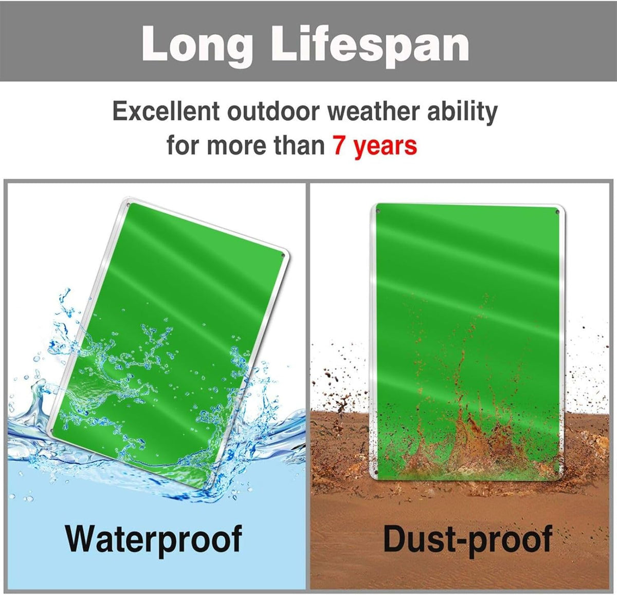 Personalized Aluminum Weatherproof Metal Signs - Multiple Sizes, Custom Text & Picture, Hazard