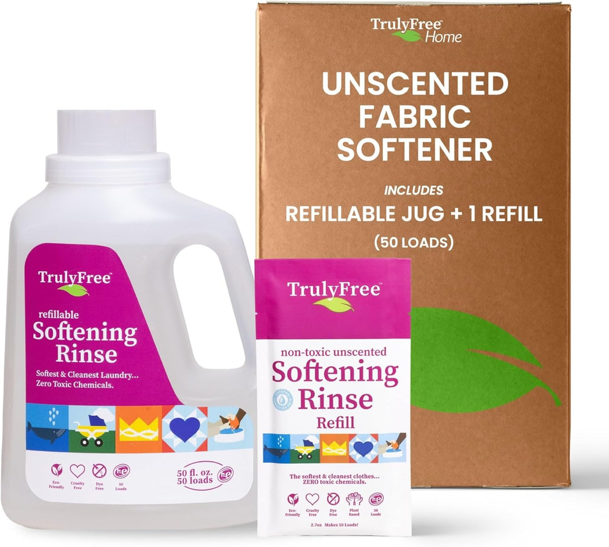 Truly Free Fabric Softening Conditioner for Clothes| Safe for Babies & Kids with Sensitive Skin |