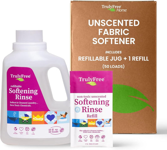 Truly Free Fabric Softening Conditioner for Clothes| Safe for Babies & Kids with Sensitive Skin |