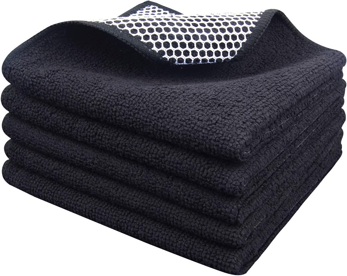 SINLAND Microfiber Dish Cloth for Washing DishesBest Kitchen Washcloth Cleaning Cloths with Poly