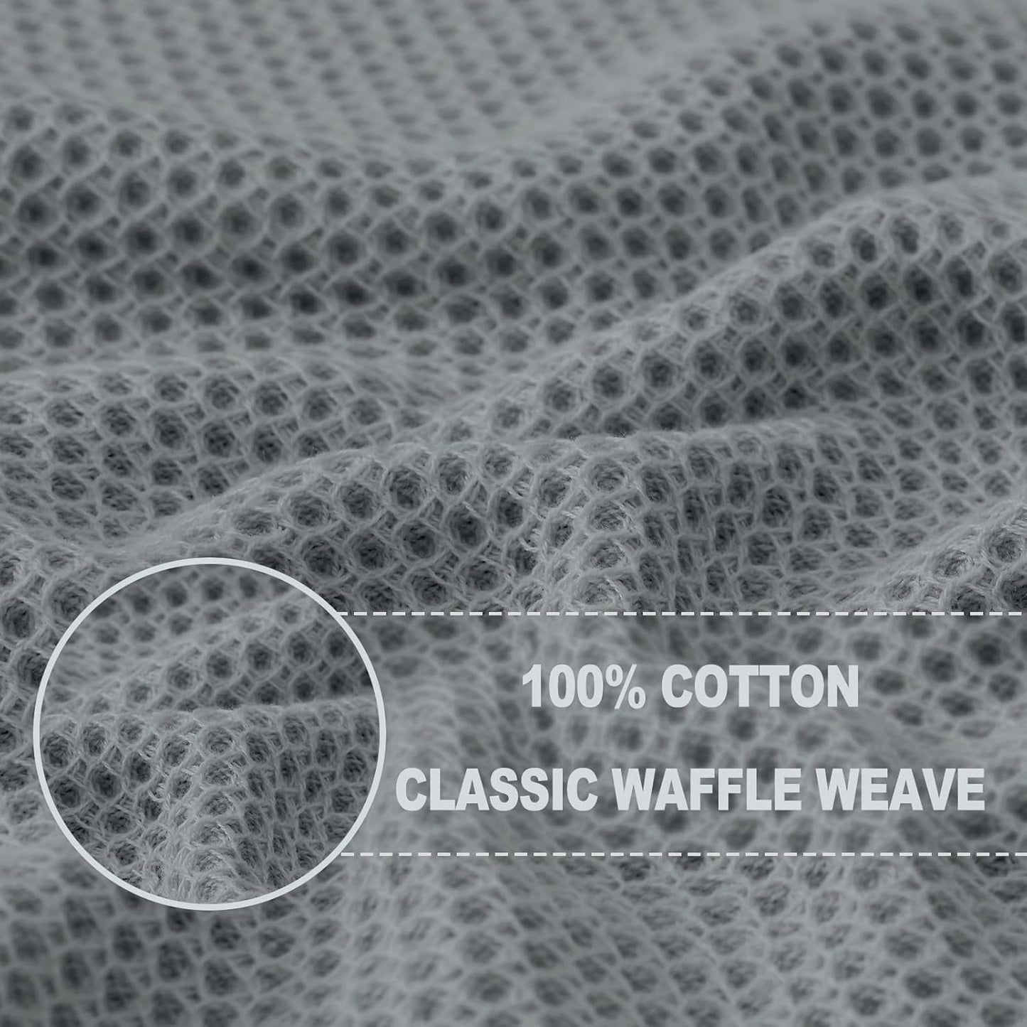 Homaxy 100% Cotton Waffle Weave Kitchen Dish Towels, Ultra Soft Absorbent Quick Drying Cleaning
