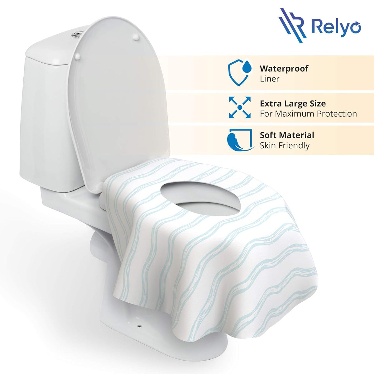 Toilet Seat Covers Disposable - 20 Pack - Waterproof, Ideal for Kids and Adults – Extra Large