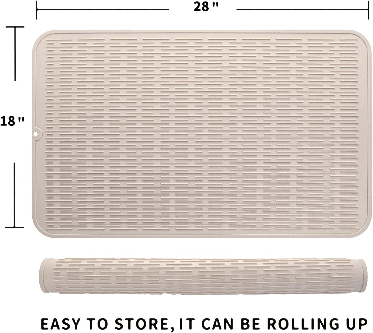 Silicone Dish Drying Mat for Multiple Usage,Easy clean,Eco-friendly,Heat-resistant Silicone Mat for