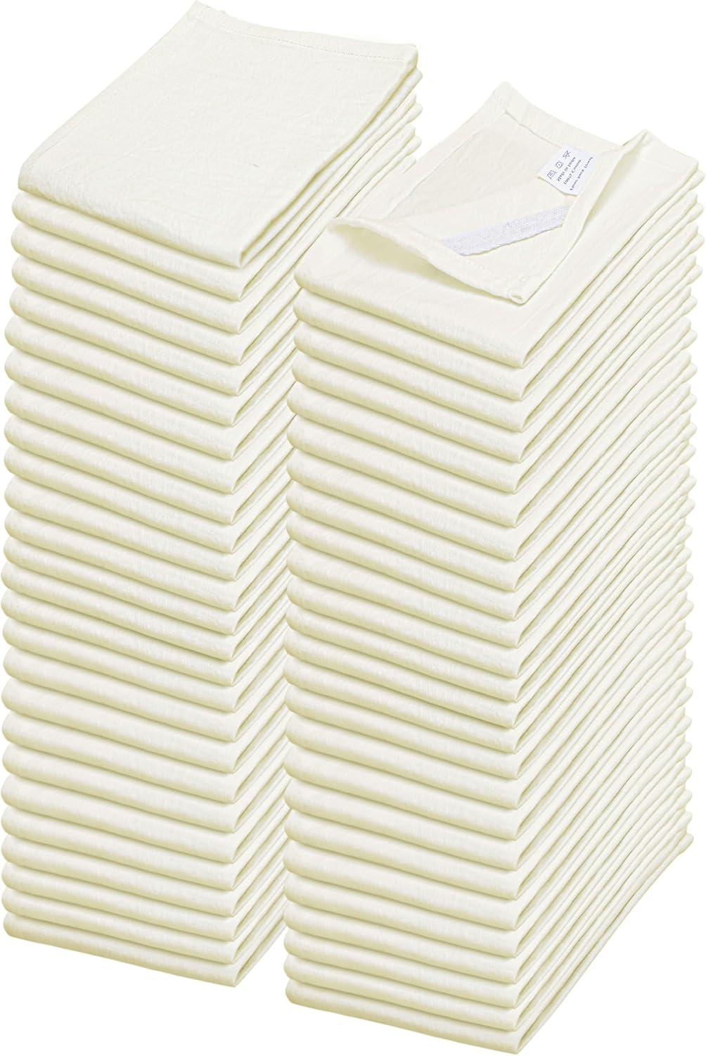 WHITEWRAP Flour Sack Towels| TeaTowel for Crafts| Kitchen Dish Cotton Blank Towel for