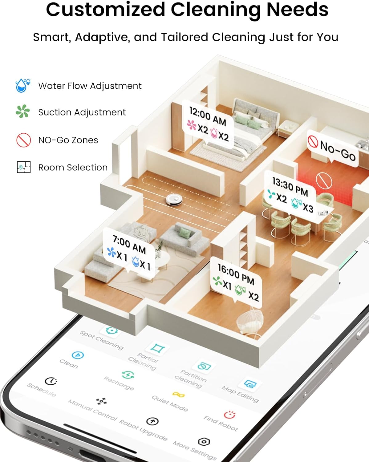 Lefant Robot Vacuum and Mop Combo, 8 Weeks Self-Emptying with Dual Dustbin Options, 6000Pa LiDAR