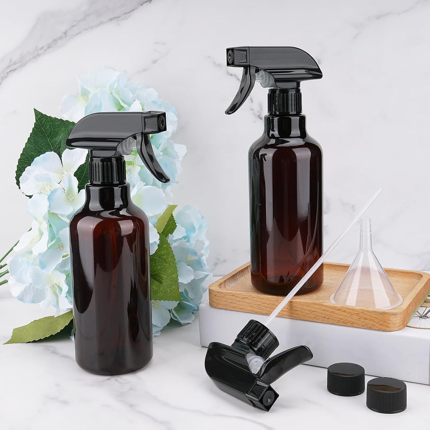 Plastic Spray Bottles Empty Spray Bottle 16.9oz/500ml 2 Pack Heavy Duty Spraying Bottles