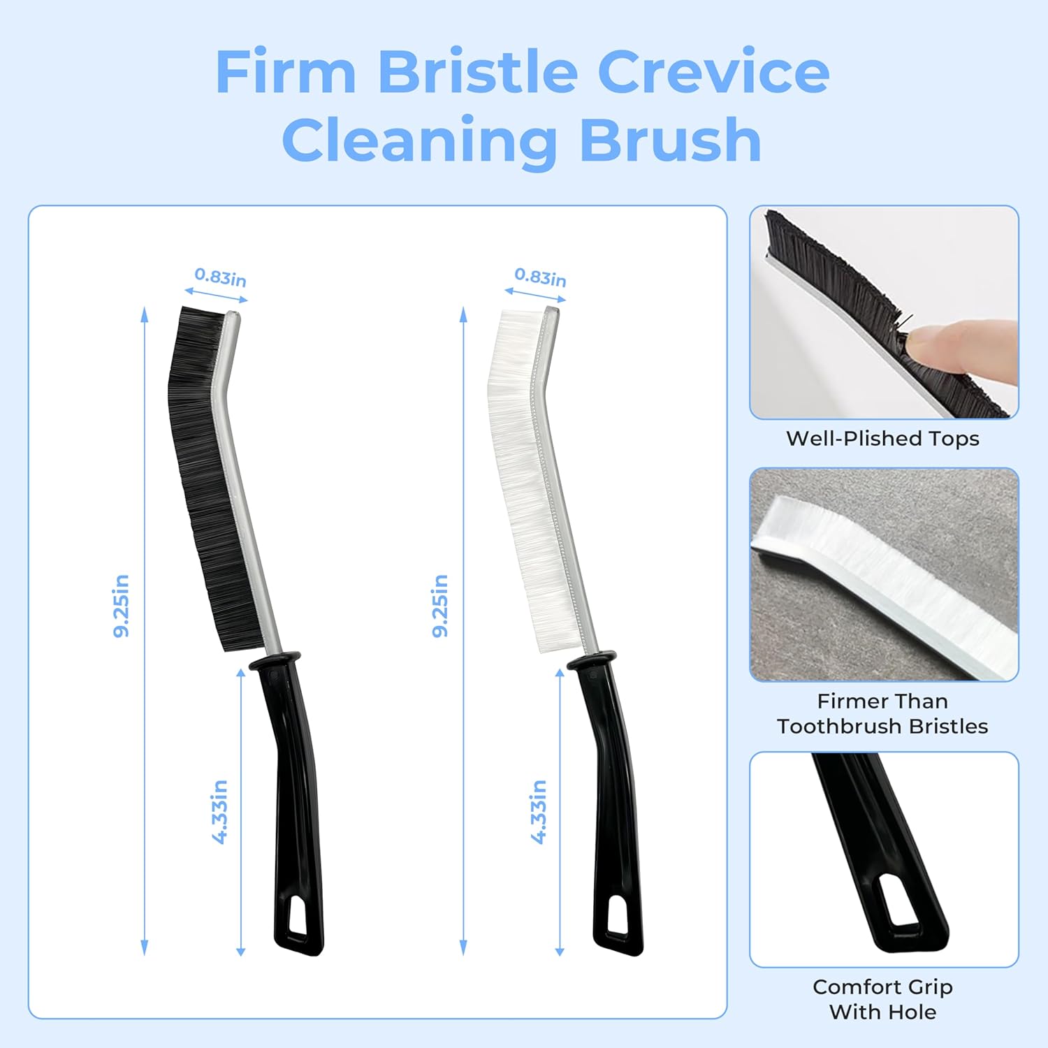 Crevice Cleaning Brush, Hard-Bristled Gap Scrub Brush, Toilet Gap Cleaning Brush Tool, for Scrub