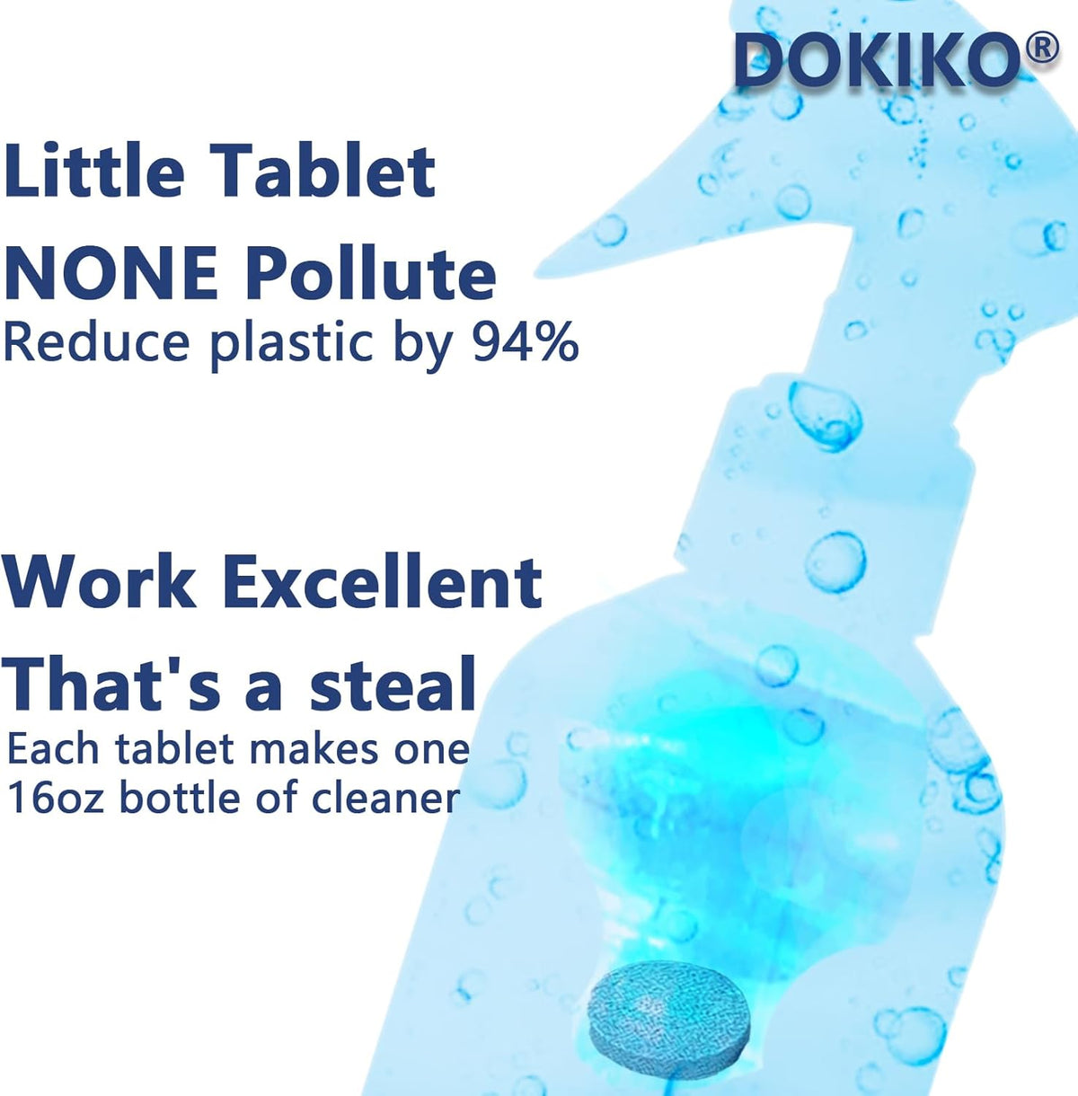 100 PCS Glass Cleaner Refill,Glass Clean Tablets, Window Clean Refill Tablets, 100 Concentrated