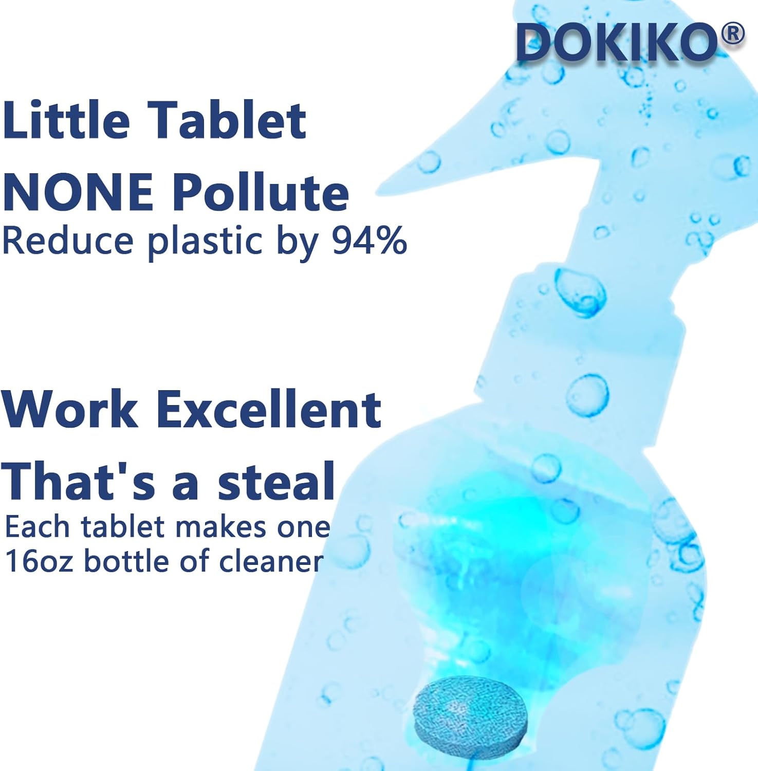 100 PCS Glass Cleaner Refill,Glass Clean Tablets, Window Clean Refill Tablets, 100 Concentrated