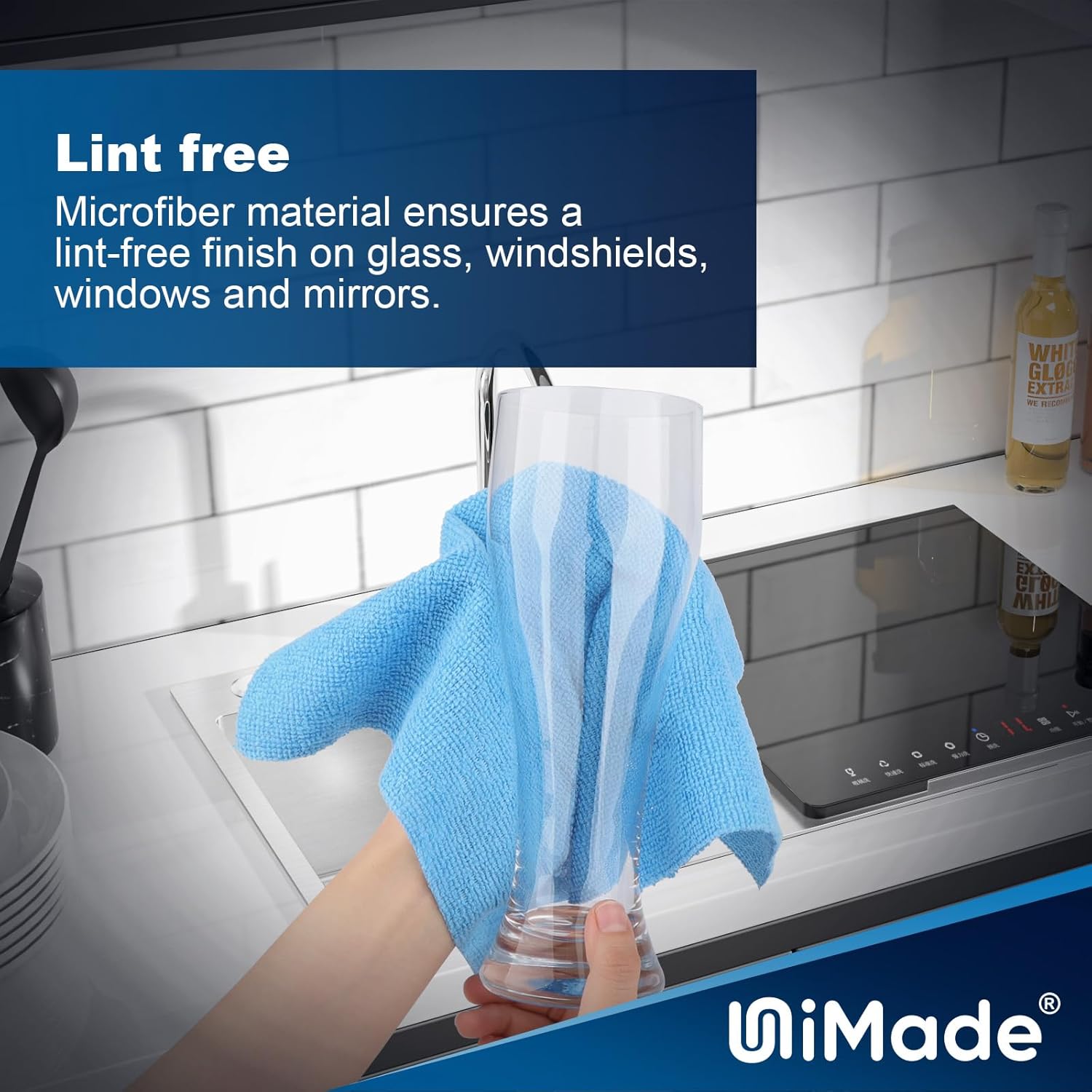 Shop Towels, 100 Sheets Microfiber Cleaning Cloth Commercial Grade Washcloths Lint-Free Bulk Shops