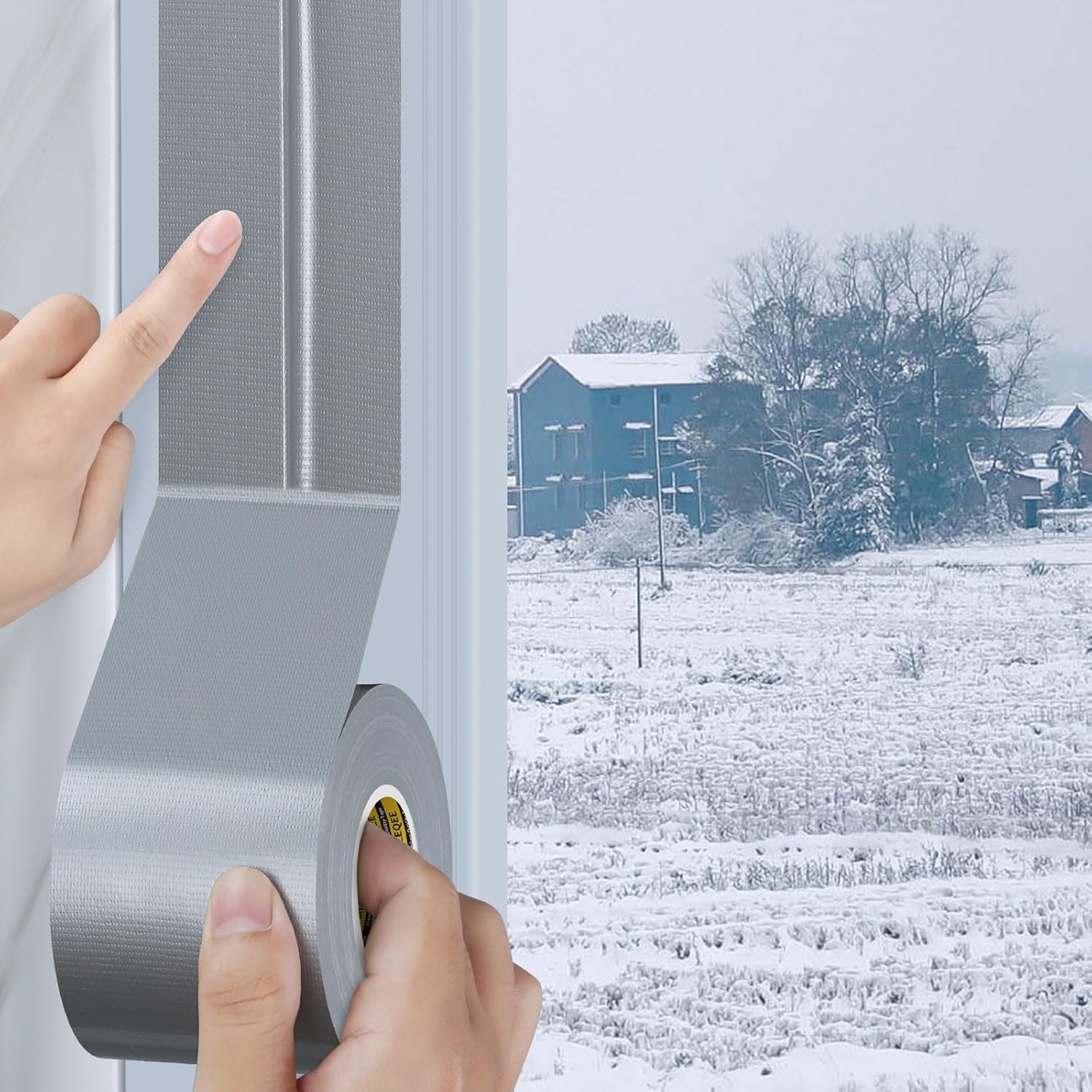Cloth Duct Window Seal Strip Tape for Winter, 1.89in x 66FT, Weather Stripping Sealing Insulation