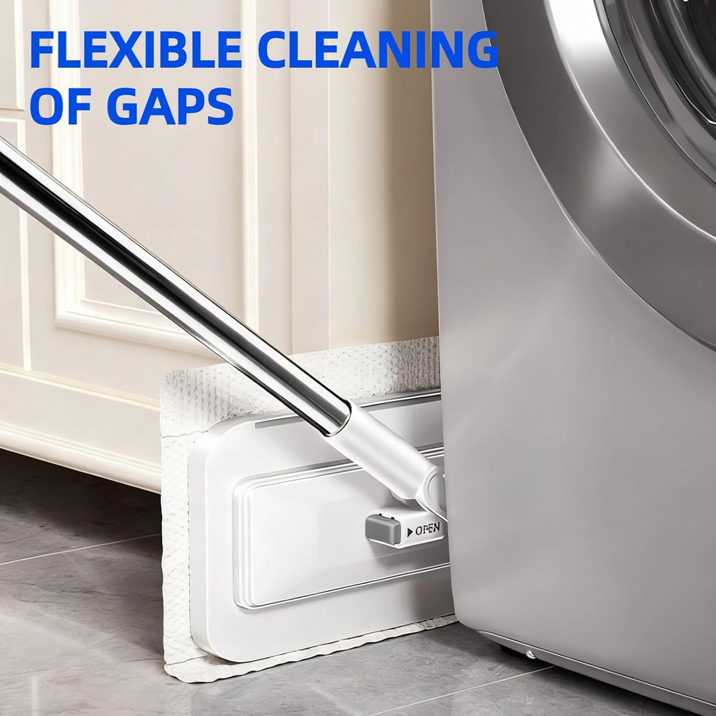 2025 New Mini Disposable Dust Mop with 20 Dry Wet Disposable Pads No-Touch Dirty Cleaning Dust Mop