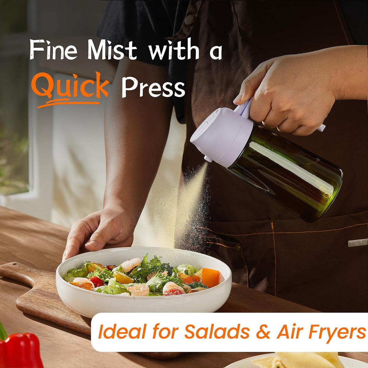 TrendPlain - Original 16oz/470ml Olive Oil Dispenser Bottle for Kitchen Gadgets and Air Fryer
