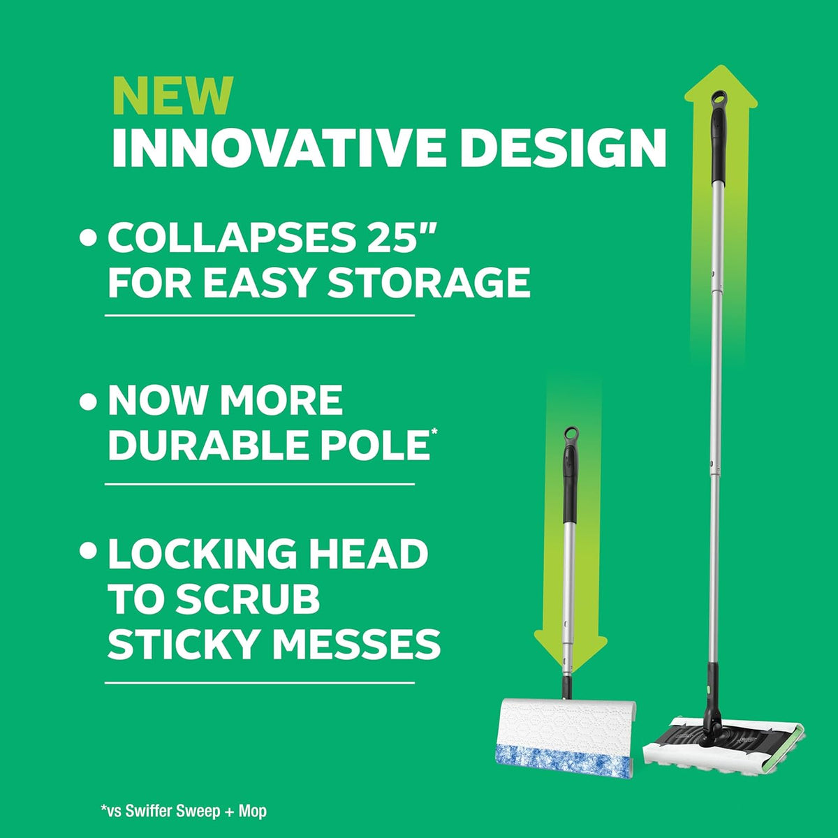 Swiffer Sweep & Mop Deluxe 2-in-1 Floor Mopping and Sweeping Kit, Multi-Surface Kit for Floor