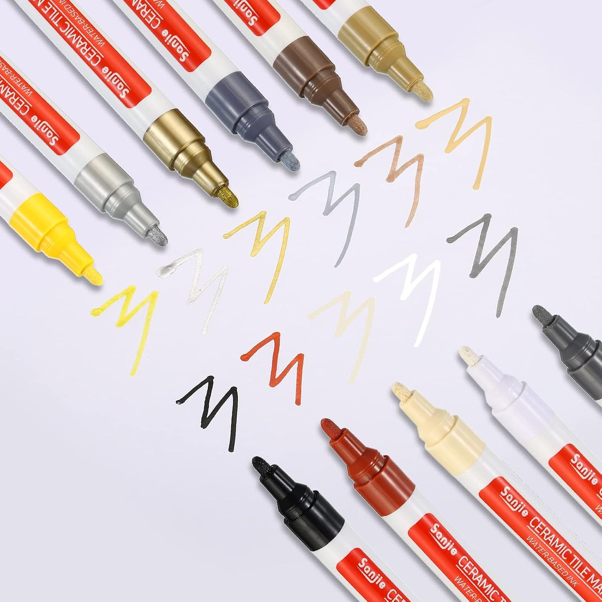 PATIKIL Grout Pen, 4 Pack White Tile Marker Waterproof Grout Sealer Pen Tile Repair Pens Paint Pens